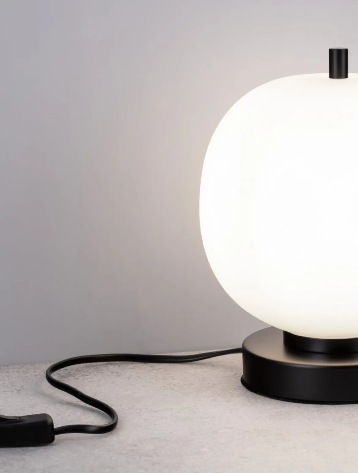 Nova Luce 9624085 LATO Tischleuchte 22,5cm Schwarz Opal E14