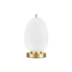 Nova Luce 9624088 LATO Tischleuchte 28cm Gold Opal E14