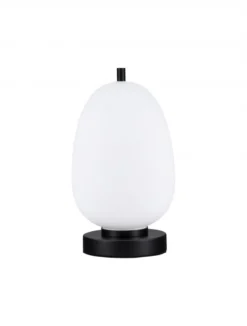 Nova Luce 9624089 LATO Tischleuchte 28cm Schwarz Opal E14