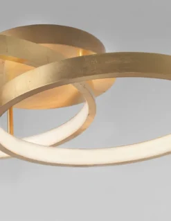 Nova Luce 8100282 LEON LED Deckenleuchte 2-flammig 3000K Blattgold