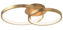 Nova Luce 8100282 LEON LED Deckenleuchte 2-flammig 3000K Blattgold