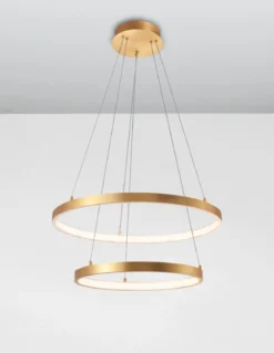 Nova Luce 8100281 LEON LED Pendelleuchte 2-flammig 3000K Blattgold
