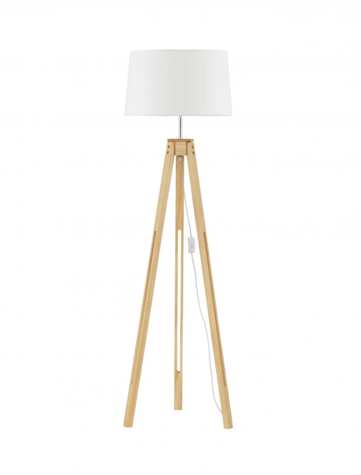 Nova Luce 9050165 LE ROY Stehlampe Naturholz Weiss E27 145cm