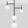 Nova Luce 9043304 LICATO Pendelleuchte 5-flammig Schwarz Weiss G9