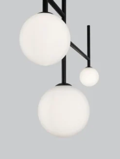 Nova Luce 9043304 LICATO Pendelleuchte 5-flammig Schwarz Weiss G9