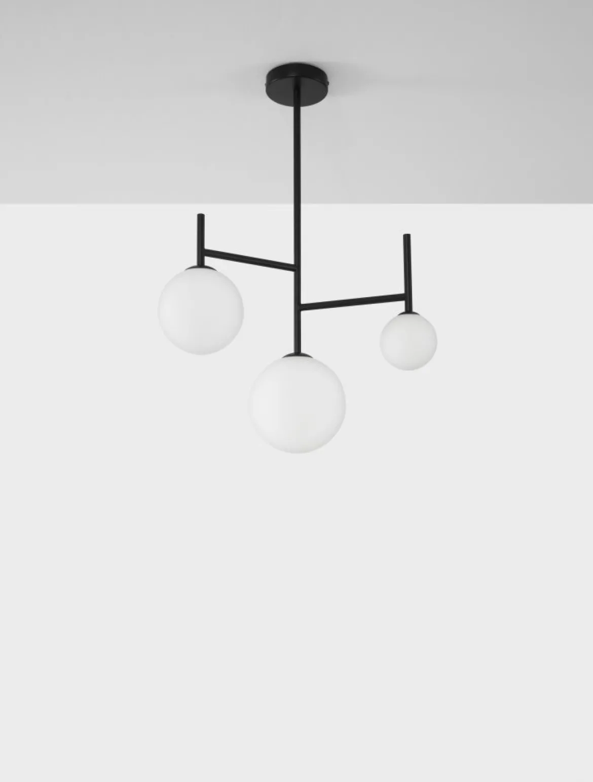 Nova Luce 9043305 LICATO Pendelleuchte 3-flammig Schwarz Weiss G9