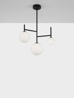 Nova Luce 9043305 LICATO Pendelleuchte 3-flammig Schwarz Weiss G9