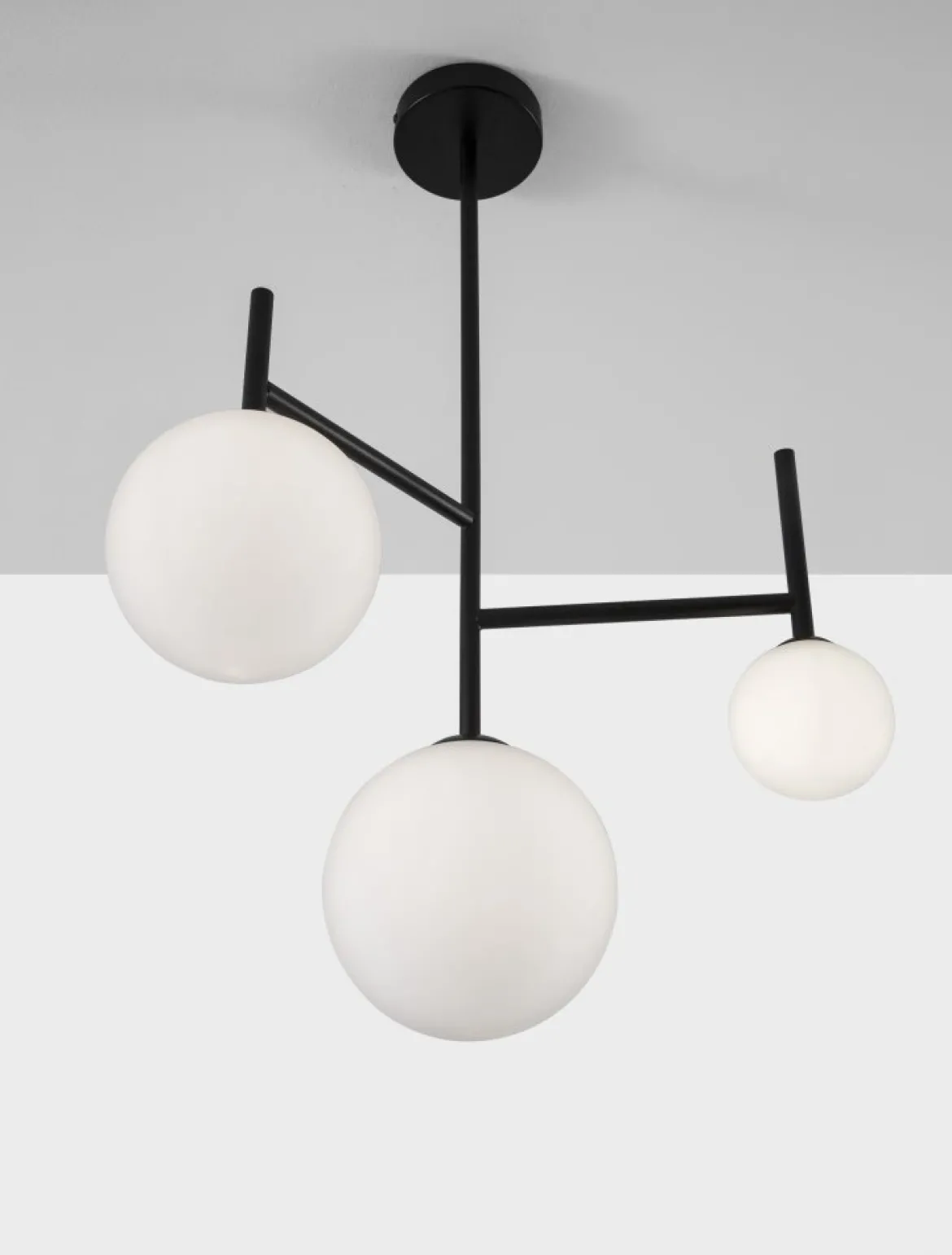 Nova Luce 9043305 LICATO Pendelleuchte 3-flammig Schwarz Weiss G9