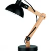 Nova Luce 671602 LILA E27 Tischleuchte Schwarz Naturholz