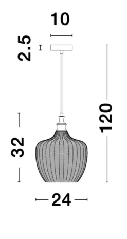 Nova Luce 9191241 LONI Pendelleuchte Gold Champagner E27
