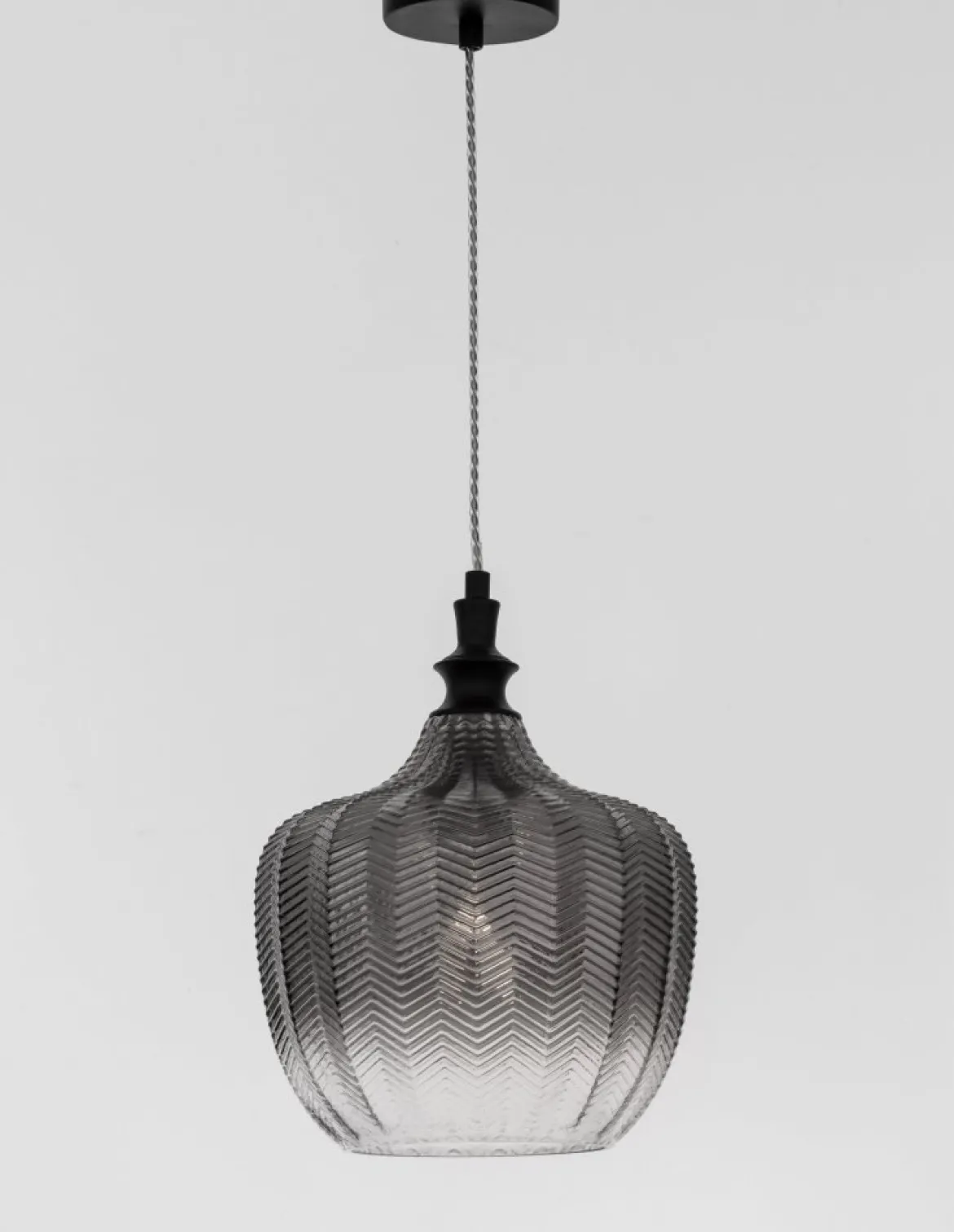 Nova Luce 9191242 LONI Pendelleuchte Schwarz Rauchglas E27