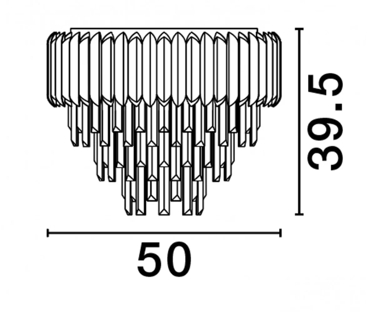Nova Luce 9824072 MAGNOLIA Deckenleuchte 6-flammig Chrom E14