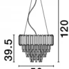 Nova Luce 9824074 MAGNOLIA Pendelleuchte 6-flammig Chrom E14