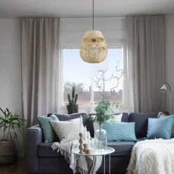 Nova Luce 9586501 MARLO Pendelleuchte 30cm Natur E27
