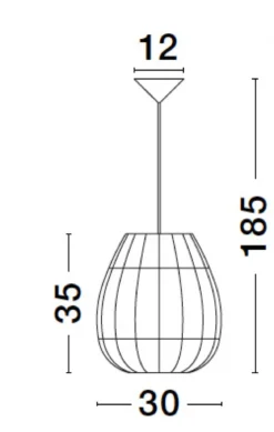Nova Luce 9586501 MARLO Pendelleuchte 30cm Natur E27