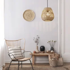 Nova Luce 9586500 MARLO Pendelleuchte 27cm Natur E27