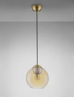 Nova Luce 9009239 MIDORI Pendelleuchte 1-flammig Gold Amber E27