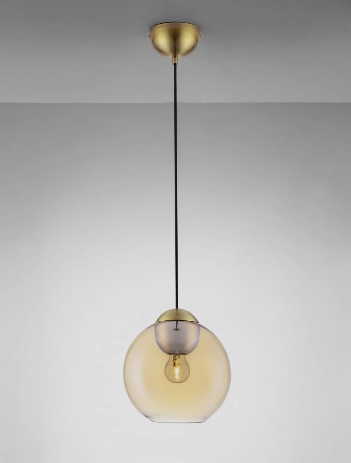 Nova Luce 9009239 MIDORI Pendelleuchte 1-flammig Gold Amber E27