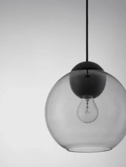 Nova Luce 9009241 MIDORI Pendelleuchte 1-flammig Schwarz Grau E27