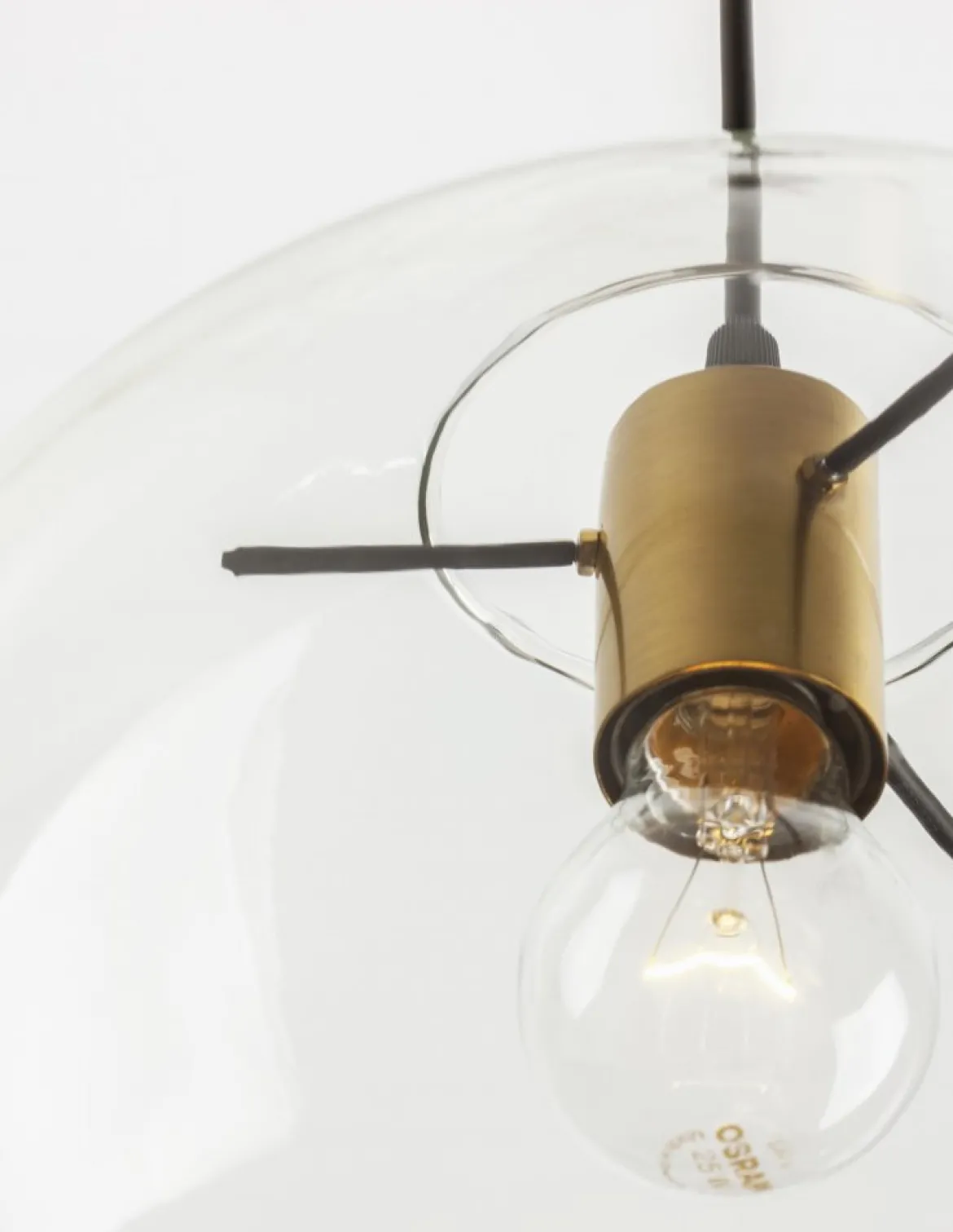 Nova Luce 9416925 MIRALE Pendelleuchte 25cm Schwarz Gold Transparent E27