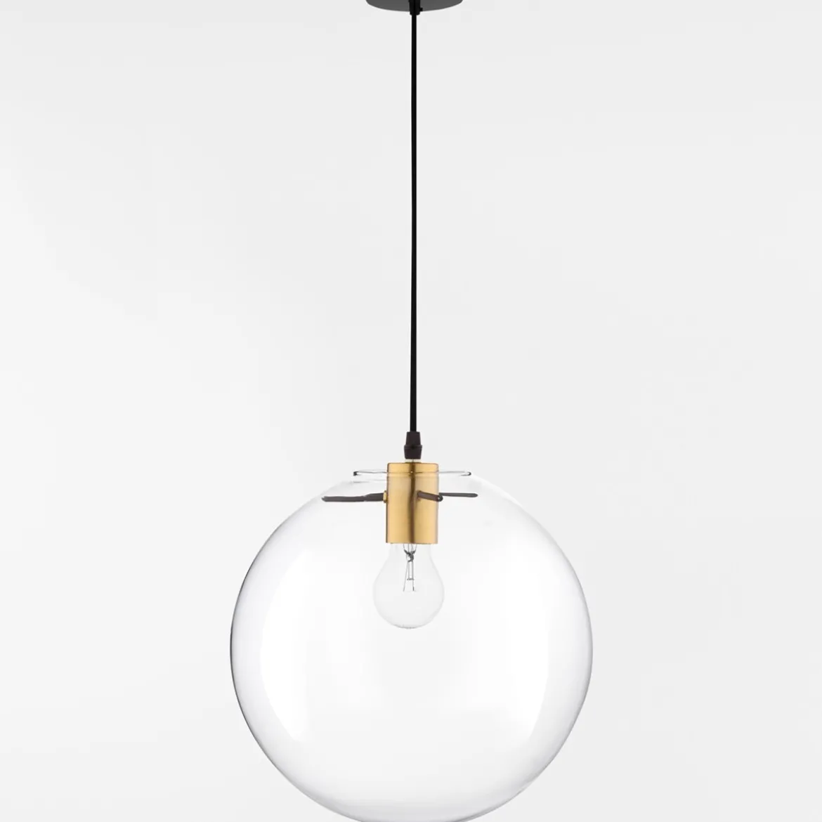 Nova Luce 9416925 MIRALE Pendelleuchte 25cm Schwarz Gold Transparent E27