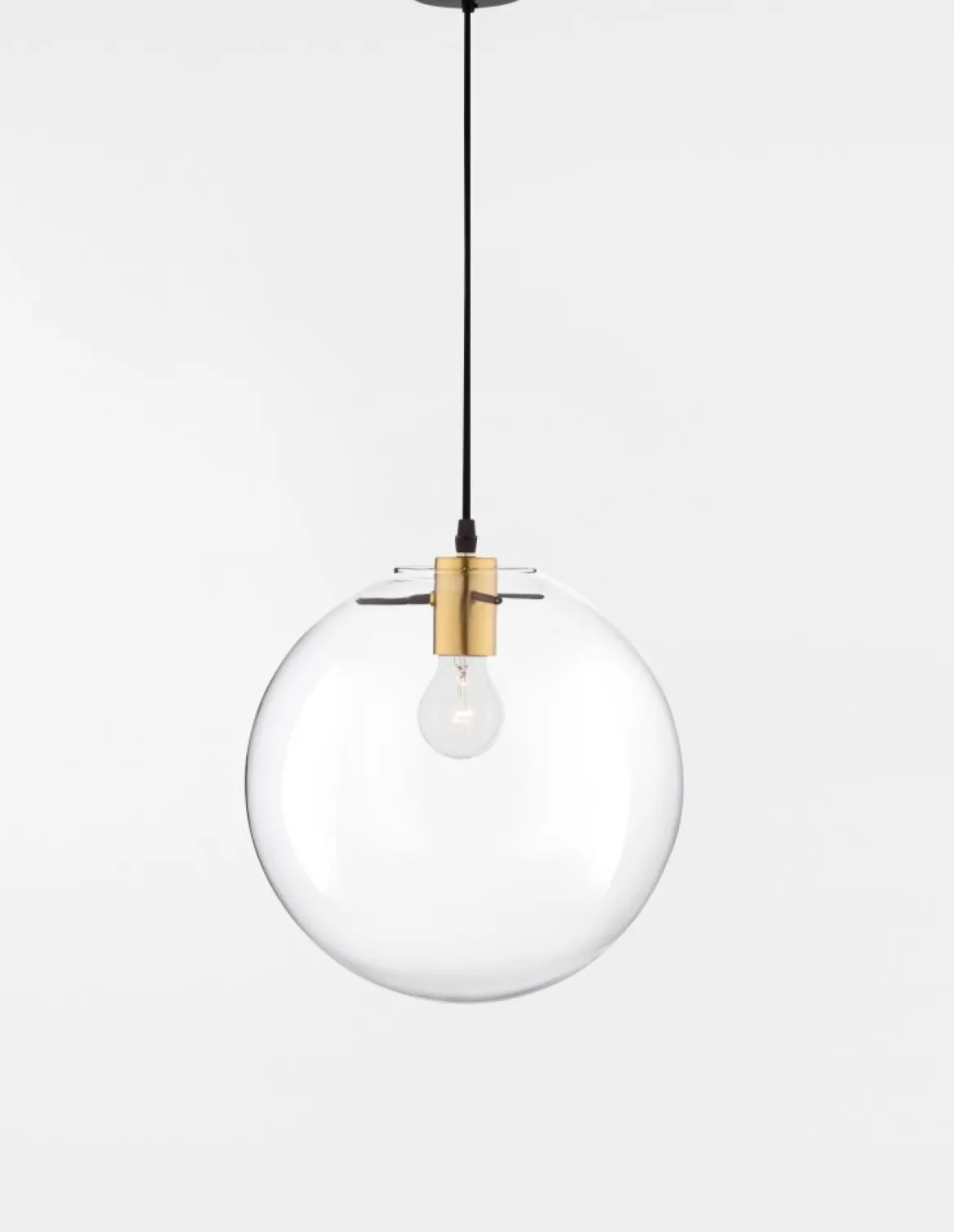 Nova Luce 9416925 MIRALE Pendelleuchte 25cm Schwarz Gold Transparent E27