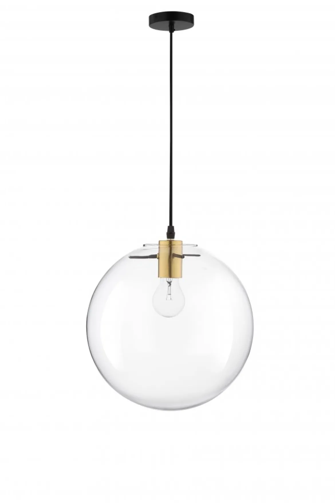 Nova Luce 9416925 MIRALE Pendelleuchte 25cm Schwarz Gold Transparent E27