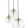 Nova Luce 9416933 MIRALE Pendelleuchte 3-flammig Schwarz Gold Transparent E27