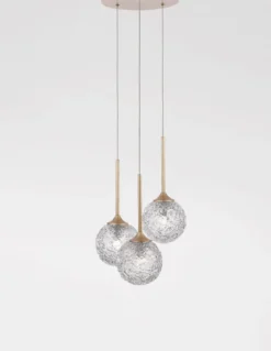 Nova Luce 9160212 MIRANO Pendelleuchte rund 3-flammig Gold Transparent G9