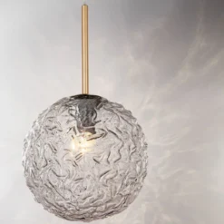 Nova Luce 9260211 MIRANO Pendelleuchte 30cm Gold Transparent E27
