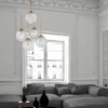 Nova Luce 9260212 MIRANO Pendelleuchte rund 5-flammig Gold Transparent G9