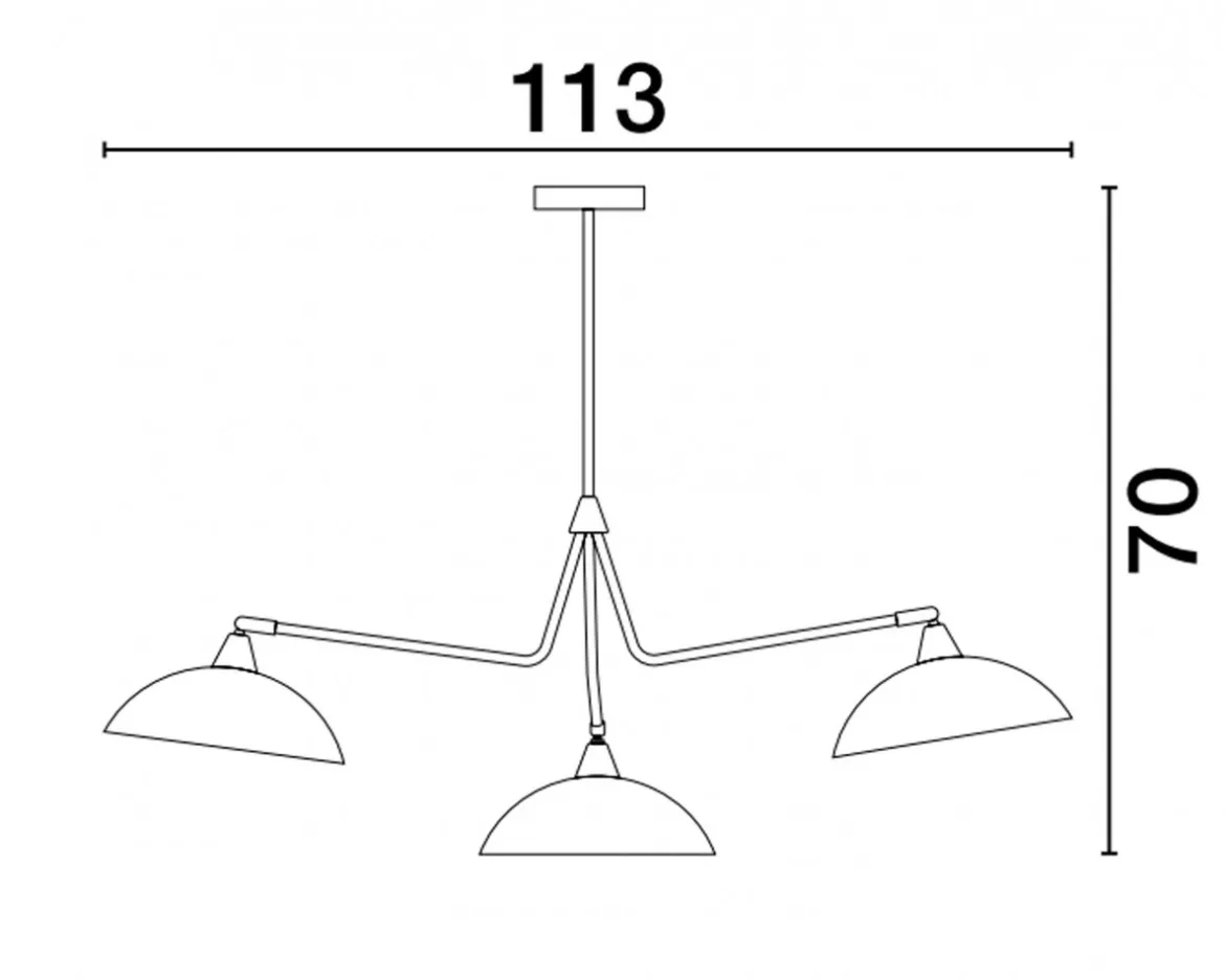 Nova Luce 9035978 MIRBA Pendelleuchte 3-flammig Schwarz Gold E27
