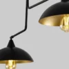 Nova Luce 9035977 MIRBA Pendelleuchte 2-flammig Schwarz Gold E27