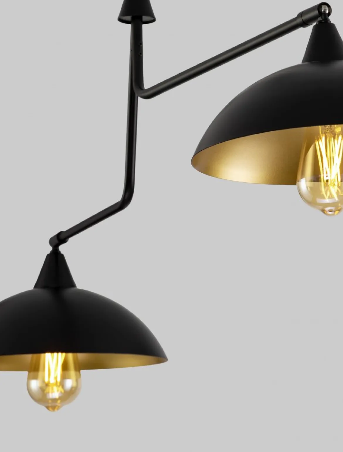 Nova Luce 9035977 MIRBA Pendelleuchte 2-flammig Schwarz Gold E27