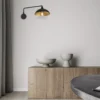 Nova Luce 9035979 MIRBA Wandleuchte Schwarz Gold E27