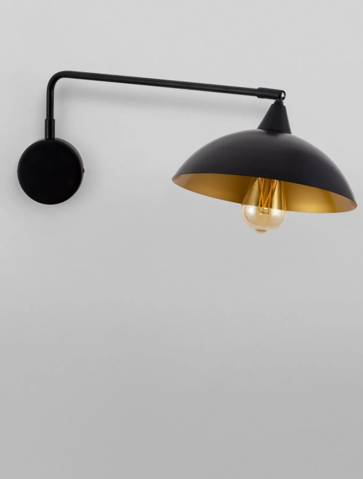 Nova Luce 9035979 MIRBA Wandleuchte Schwarz Gold E27