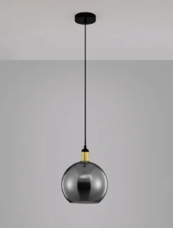 Nova Luce 9035960 MIRRO Pendelleuchte 1-flammig Gold Rauchglas 25cm