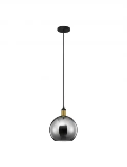 Nova Luce 9035960 MIRRO Pendelleuchte 1-flammig Gold Rauchglas 25cm