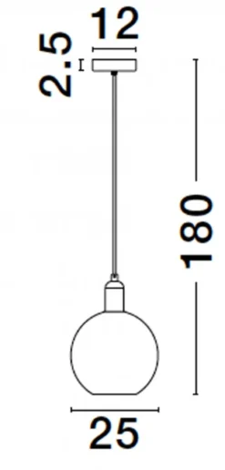 Nova Luce 9035960 MIRRO Pendelleuchte 1-flammig Gold Rauchglas 25cm