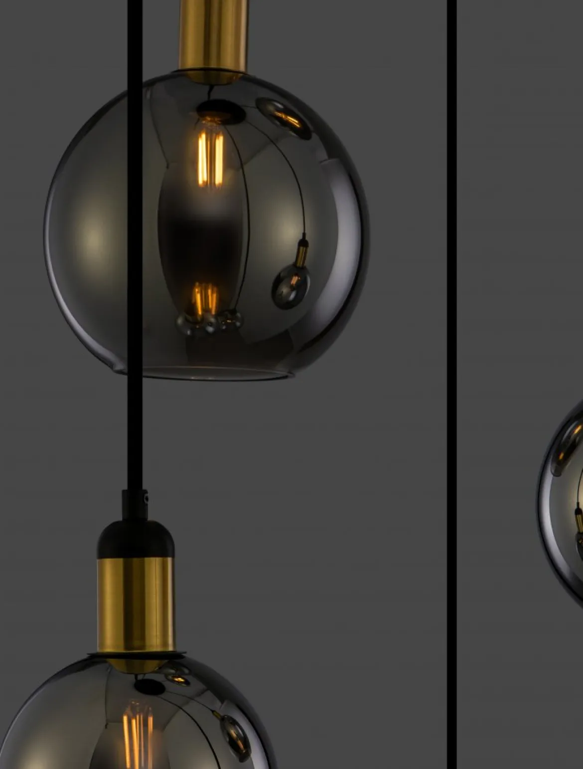 Nova Luce 9035965 MIRRO Pendelleuchte 5-flammig Gold Rauchglas E27