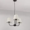 Nova Luce 9036044 MOIST Pendelleuchte 3-flammig Schwarz Beige E27