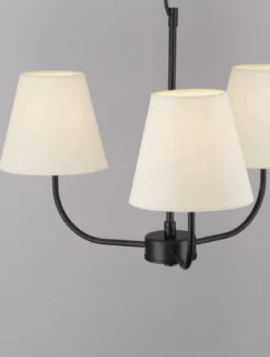 Nova Luce 9036044 MOIST Pendelleuchte 3-flammig Schwarz Beige E27