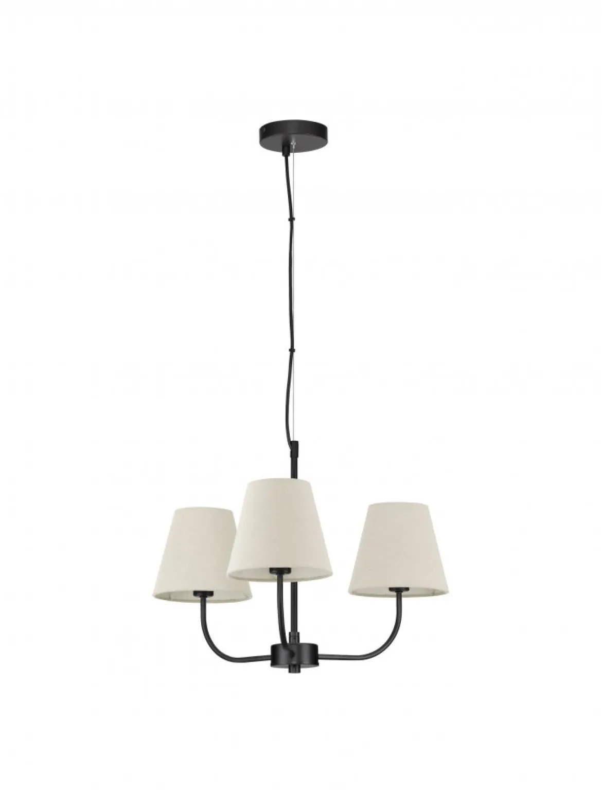 Nova Luce 9036044 MOIST Pendelleuchte 3-flammig Schwarz Beige E27