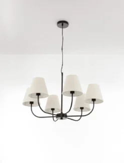 Nova Luce 9036045 MOIST Pendelleuchte 6-flammig Schwarz Beige E27