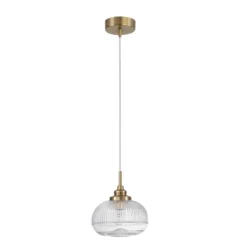 Nova Luce 9738211 MOND Pendelleuchte 1-flammig Gold Transparent E14