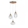 Nova Luce 9731214 MOND Pendelleuchte rund 3-flammig Gold Transparent E14