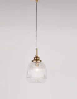 Nova Luce 9738210 MOND Pendelleuchte 1-flammig Gold Transparent E14