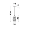 Nova Luce 9738212 MOND Pendelleuchte 1-flammig Gold Transparent E14