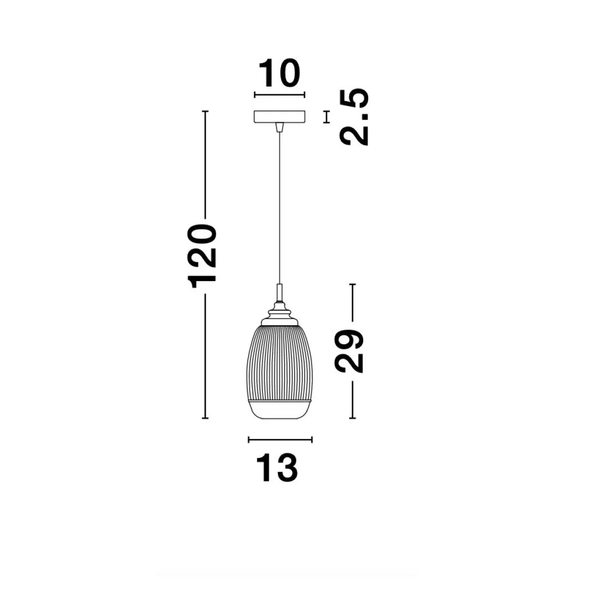 Nova Luce 9738212 MOND Pendelleuchte 1-flammig Gold Transparent E14