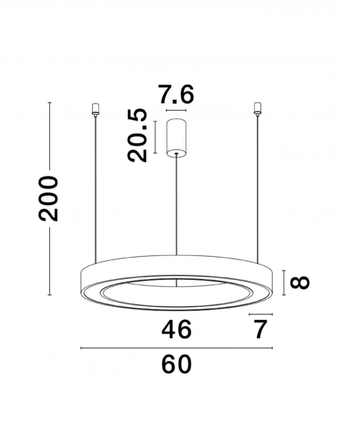 Nova Luce 9345638 MORBIDO LED Pendelleuchte 60cm 2700-4000K Weiss dimmbar